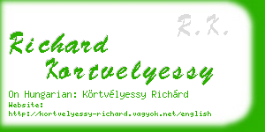 richard kortvelyessy business card