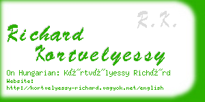 richard kortvelyessy business card